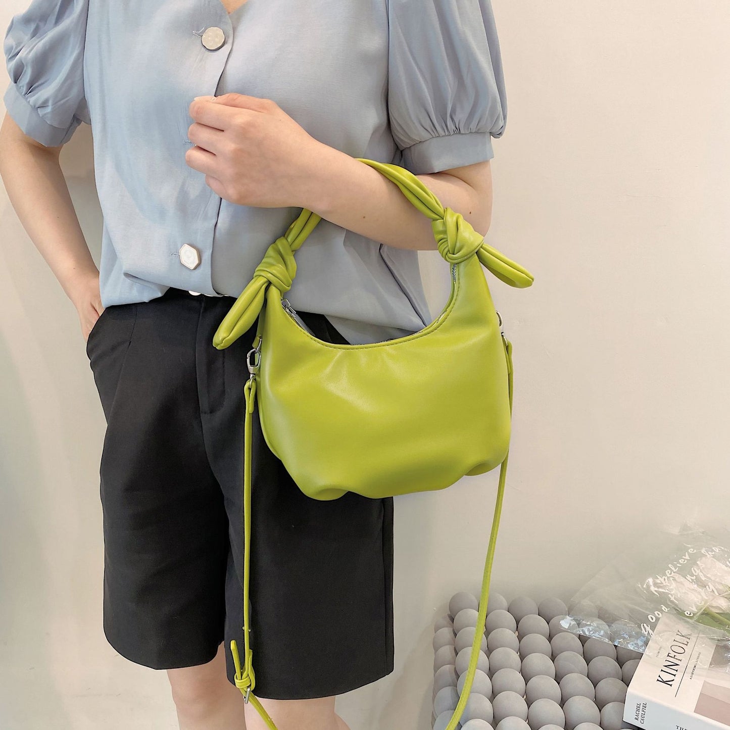 Simple And Fashionable Handbags, Women'S Bags, Folds Under The Arms